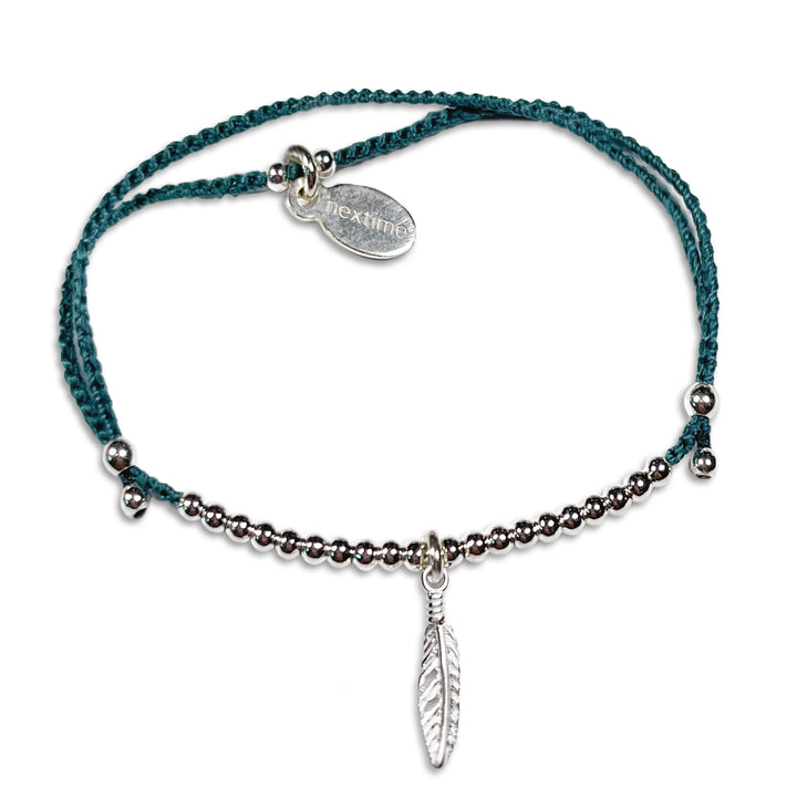 Bracelet Lily pendentif plume